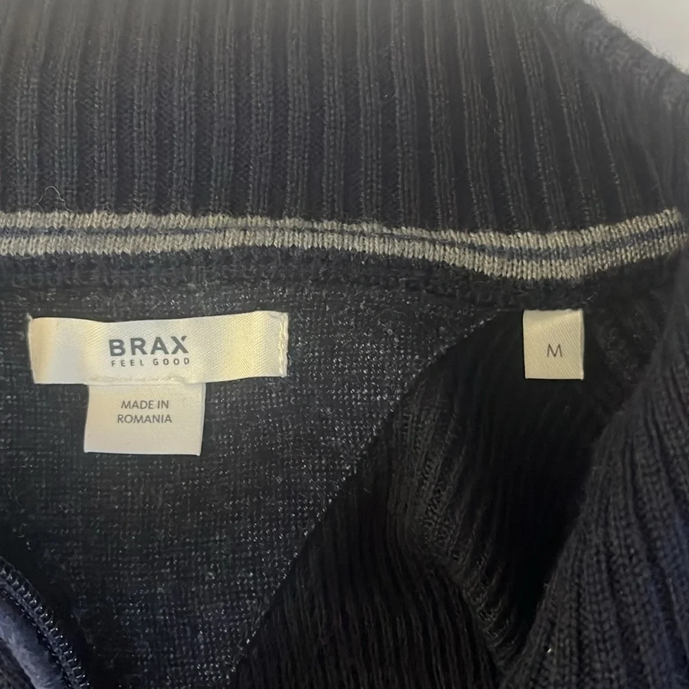 Brax Juris Full Zip Navy Cardigan Sweater Men's Size Medium